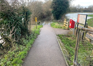 Flooded Pathway between Mill Lane and The Limes
